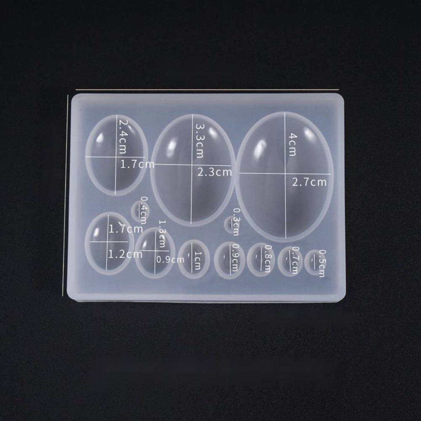 Cabochon Silicone Mould, Oval Cabochon Epoxy Resin Pendant Mold, Oval Jewellery Polymer Clay Tool, UV Resin Mold