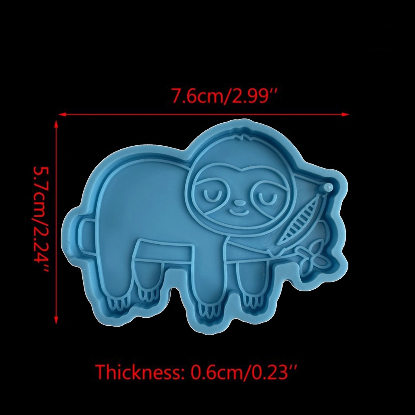 Sloth Keychain Silicone Mould, Sloth Epoxy Resin Pendant Mold, Sloth Keychain Mold, Sloths DIY Mold, Resin Supplies
