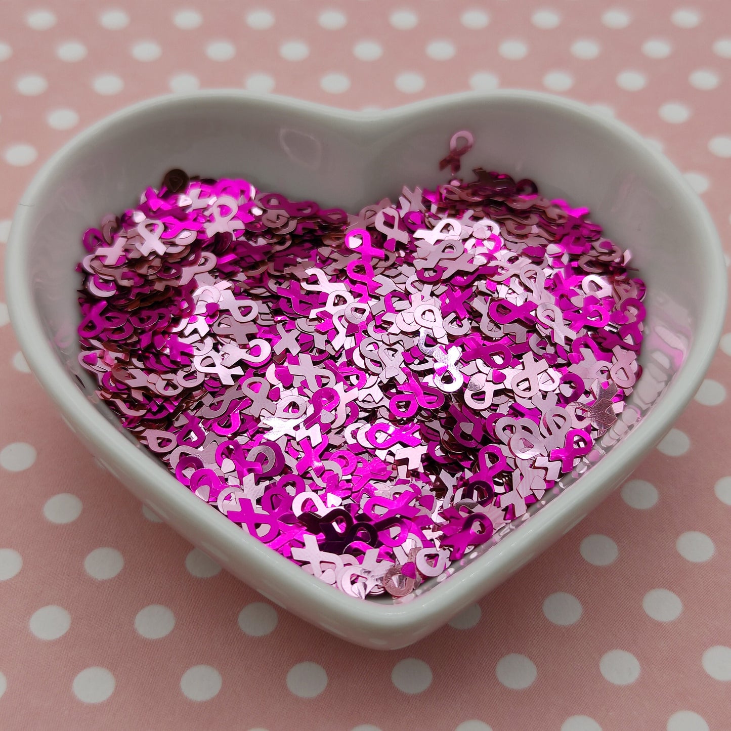 Pink Ribbon Glitter, Pink Breast Cancer Ribbon Nail Art Glitter, Pink Ribbon Shape Sequins, Resin Supplies
