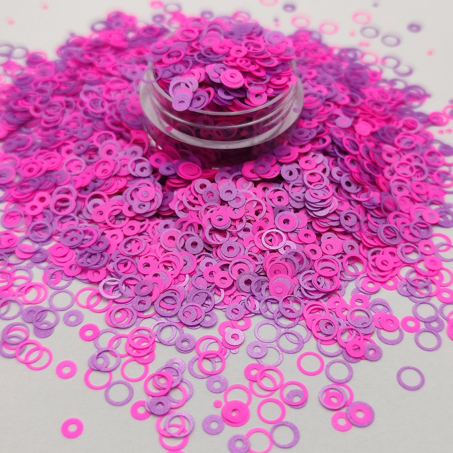 Fluorescent Colourful Circles Glitter, Circle Neon Nail Art Glitter, Fluorescence Nail Glitter, Resin Supplies, Neon Rainbow Glitter