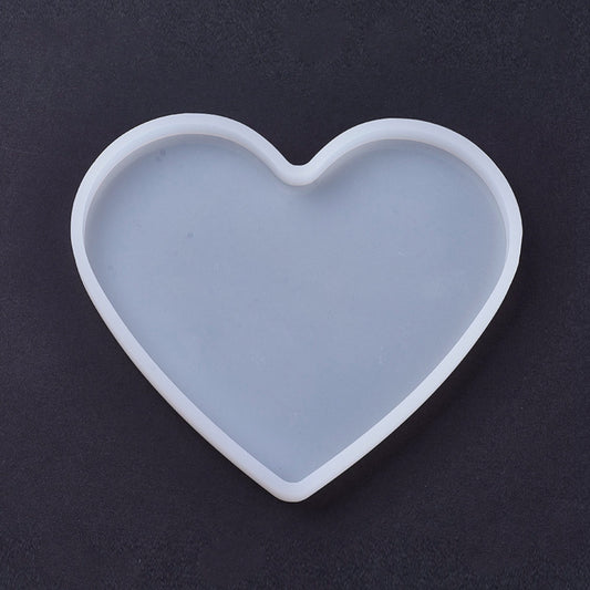 Heart Coaster Silicone Mould, Heart Silicone Mold, Heart Coaster Resin Mold, Jesmonite Mold, Heart Resin Craft Coaster Mould