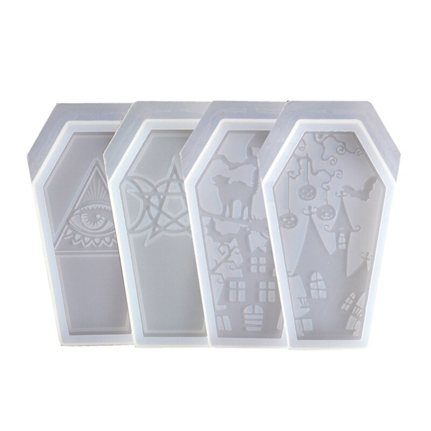 Coffin Jewellery Box with 4 Lids Silicone Mould, Trinket Box Mold, Coffin Jewelry Box Resin Mold, Halloween Mold, Spooky Mold Resin Supplies