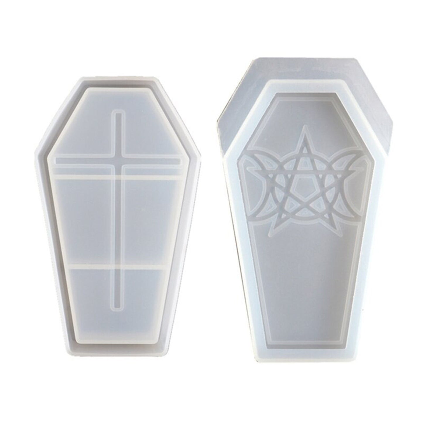 Coffin Jewellery Box with 4 Lids Silicone Mould, Trinket Box Mold, Coffin Jewelry Box Resin Mold, Halloween Mold, Spooky Mold Resin Supplies
