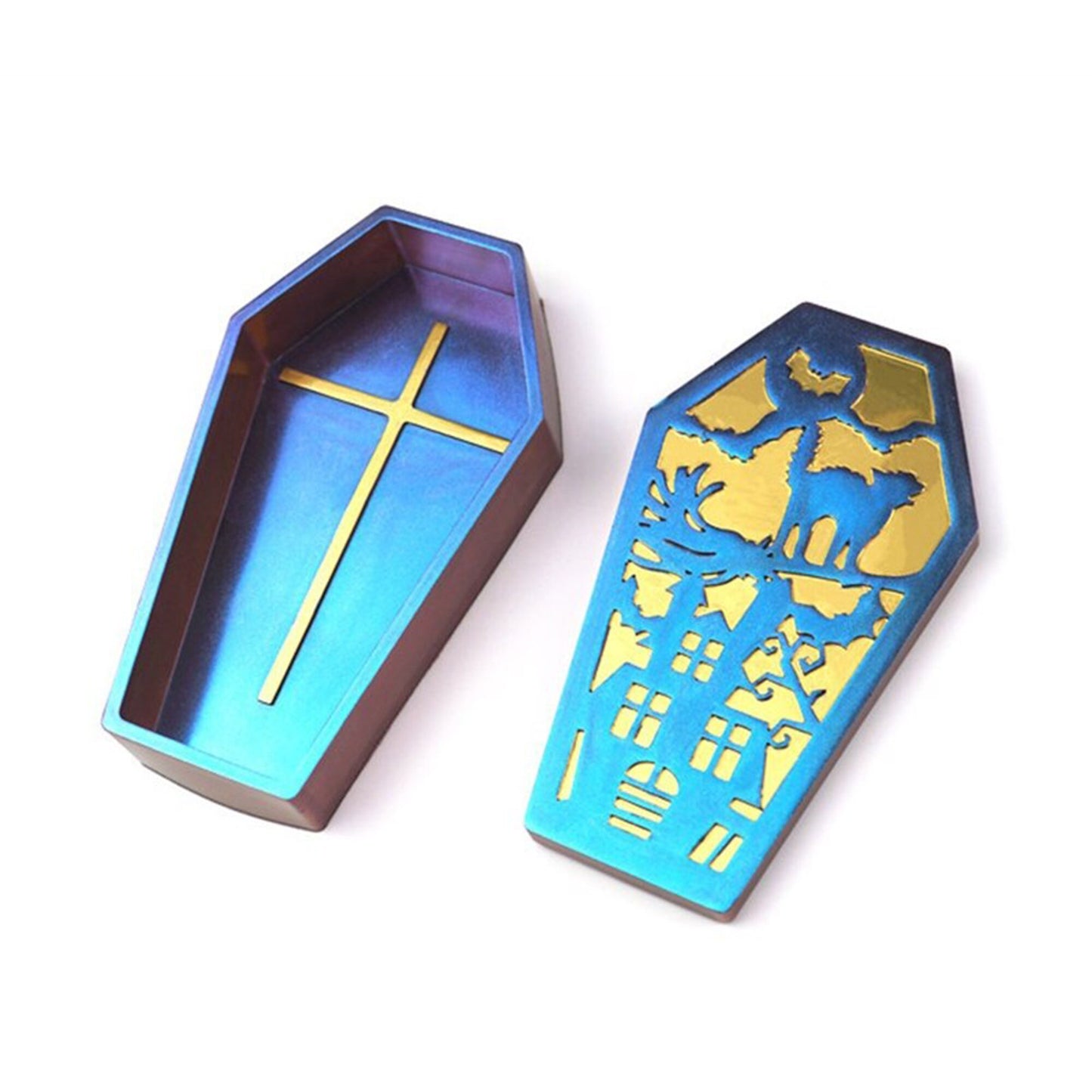 Coffin Jewellery Box with 4 Lids Silicone Mould, Trinket Box Mold, Coffin Jewelry Box Resin Mold, Halloween Mold, Spooky Mold Resin Supplies