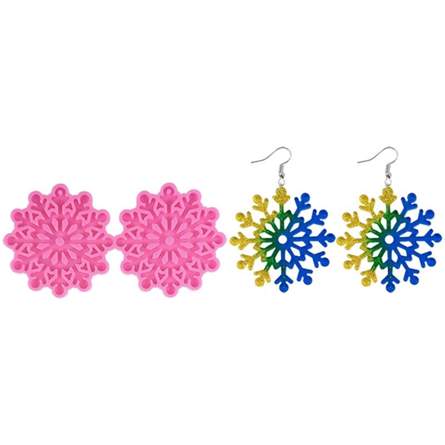 Snowflake Earring Silicone Mold, Snowflake Epoxy Resin Earring Mold, Christmas Jewellery Mould, Snowflake Winter Mold, Resin Supplies