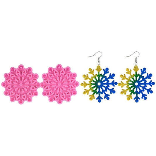 Snowflake Earring Silicone Mold, Snowflake Epoxy Resin Earring Mold, Christmas Jewellery Mould, Snowflake Winter Mold, Resin Supplies