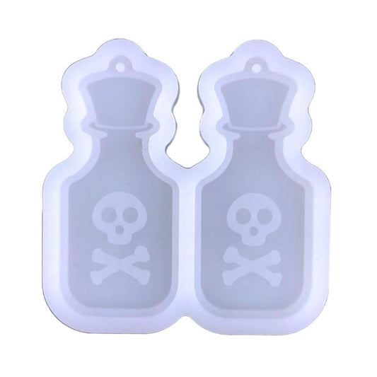 Poison Bottle Silicone Mould, Potion Bottle Earring Silicone Mold, Witchy Mould, Epoxy Resin Pendant Moulds, UV Resin Earring Molds