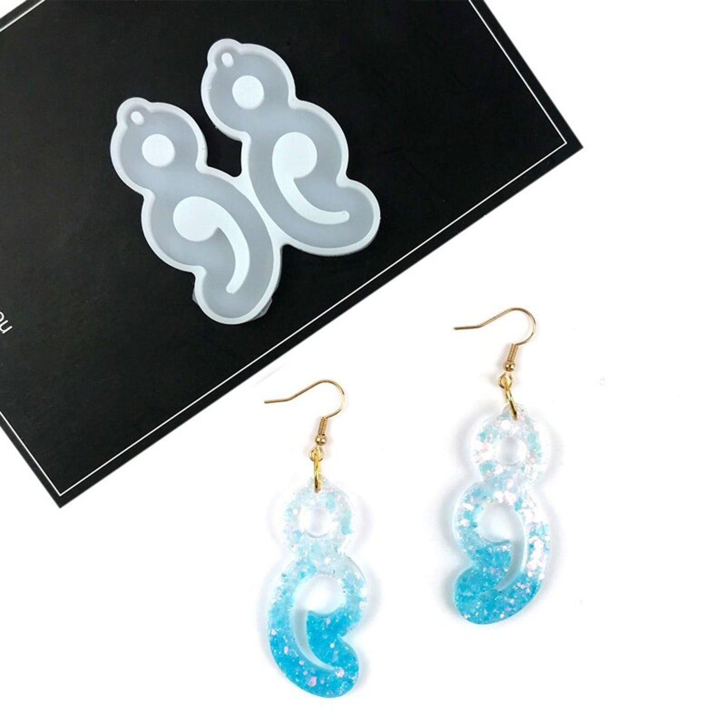 Semicolon Silicone Earrings Mould, Mental Health Awareness Silicone Earring Mold, Suicide Awareness Epoxy UV Resin Jewellery Pendant Mold