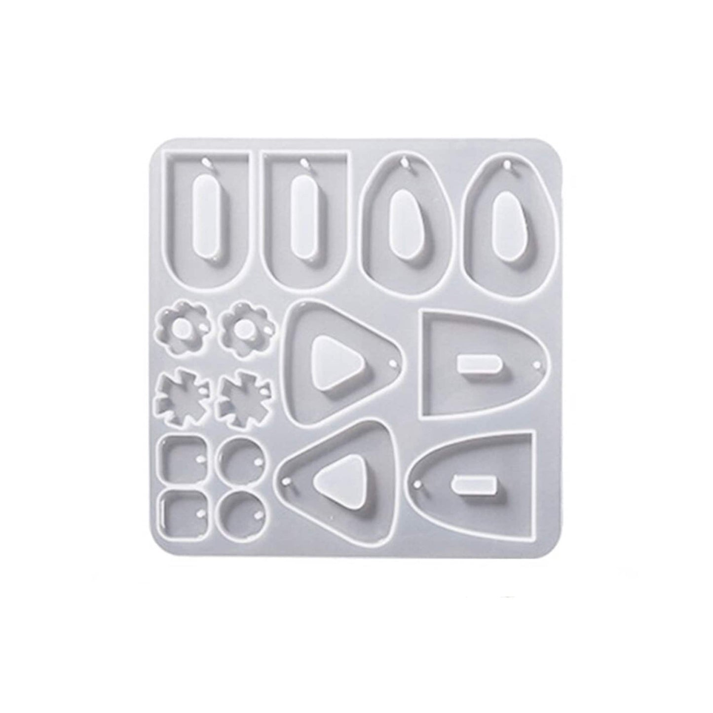 Retro Earrings Mould, Geometric Statement Earring Silicone Mold, Pendant Epoxy Resin Mould, Jewellery Polymer Clay Tool, UV Resin Mold
