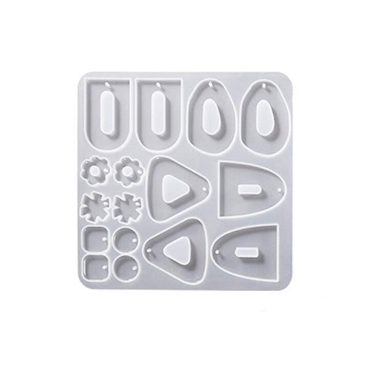 Retro Earrings Mould, Geometric Statement Earring Silicone Mold, Pendant Epoxy Resin Mould, Jewellery Polymer Clay Tool, UV Resin Mold