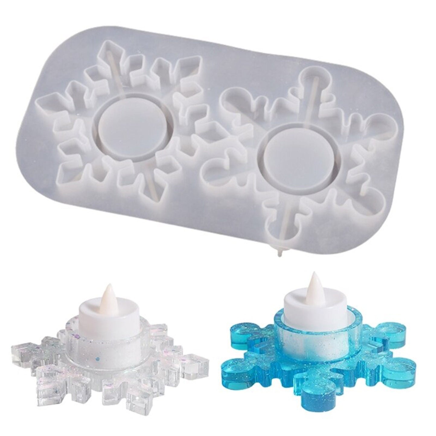 Snowflake Tea Light Holder Silicone Mold, Candle Holder Mould, Tea Light Mould, Winter Tealight Holder Mold, Tealight Mold, Resin Supplies