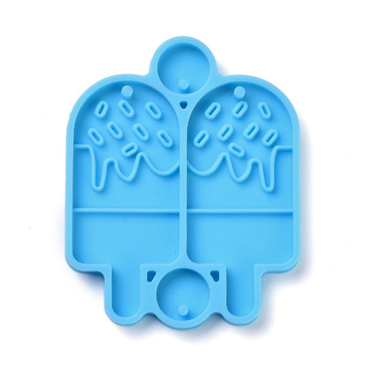 Ice cream Earrings Silicone Mould, Summer Epoxy Resin Pendant Mold, Ice cream Earrings Mould, Summer Charm DIY Craft Molds