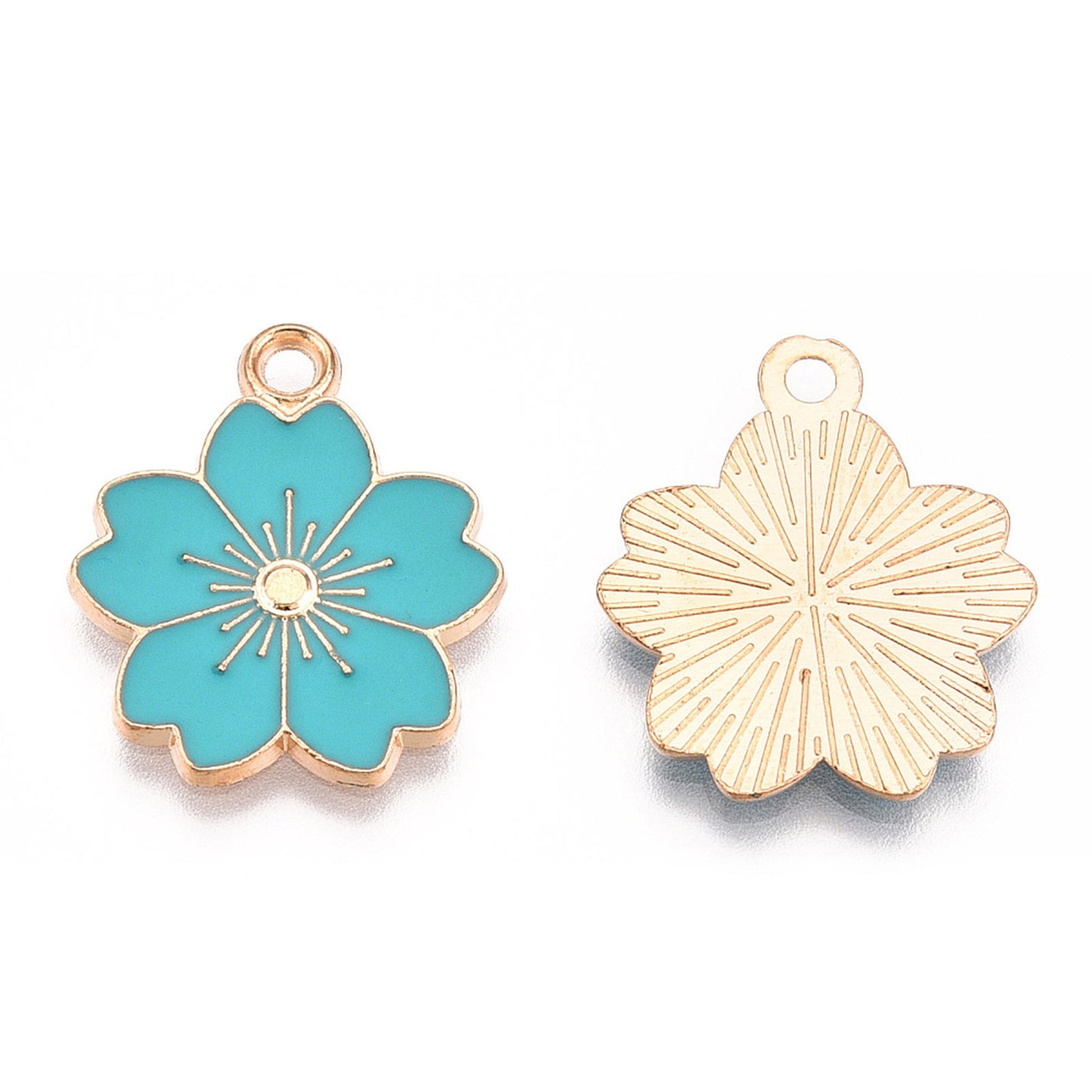 5/10pcs Sakura Flower Charm Jewellery Pendant, Cherry Blossom Enamel Charm for Jewelry Making DIY Jewelry Accessories