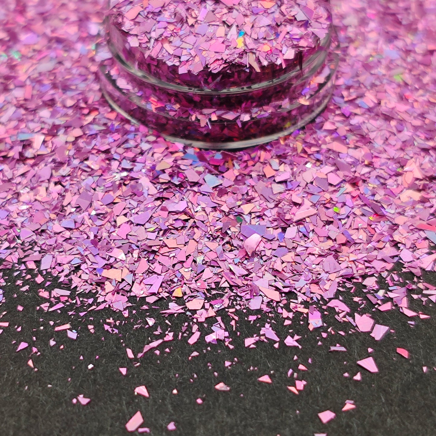 Holographic Pink Glitter Flakes, Holographic Cellophane Glitter Flakes, Pink Glitter Shards, Craft Supply, Nail Art Glitter, Resin Supplies