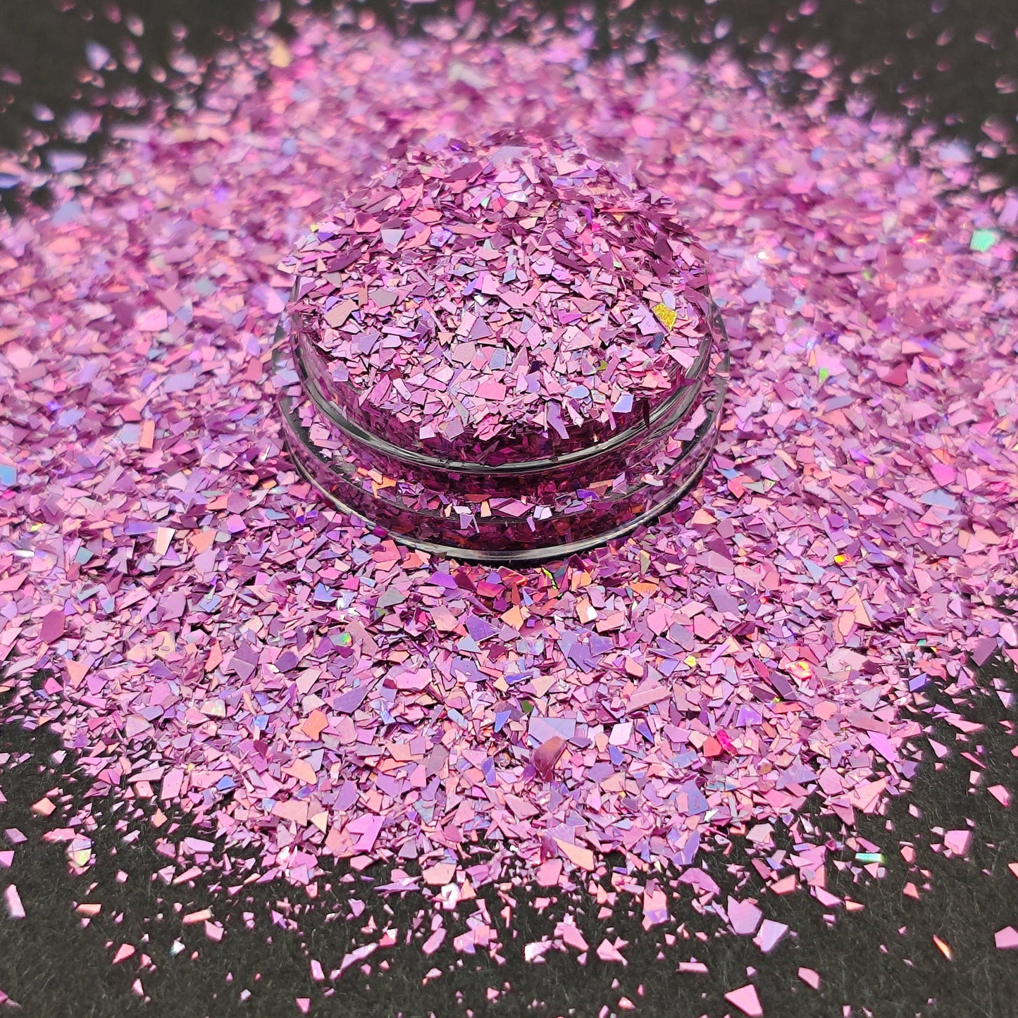 Holographic Pink Glitter Flakes, Holographic Cellophane Glitter Flakes, Pink Glitter Shards, Craft Supply, Nail Art Glitter, Resin Supplies