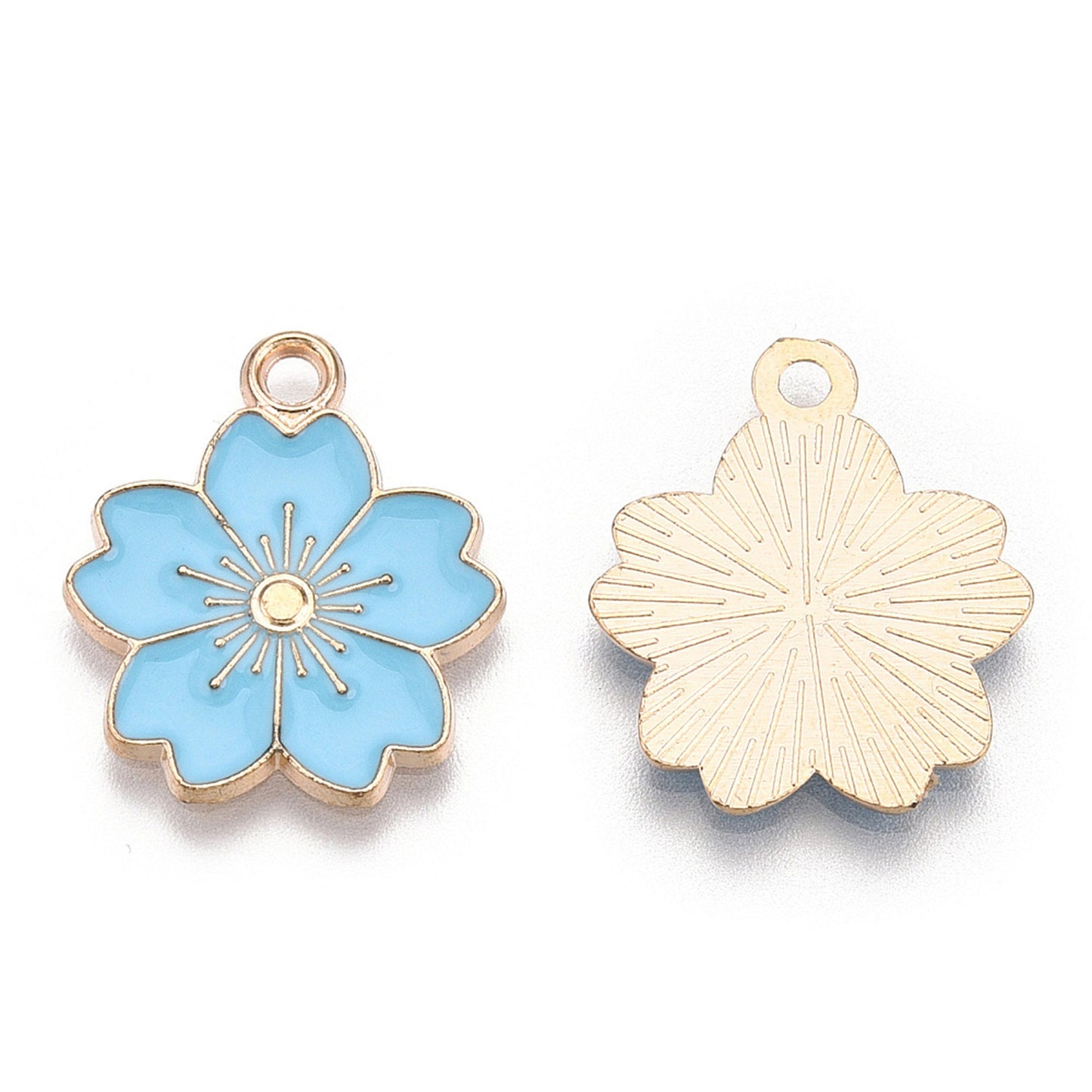 5/10pcs Sakura Flower Charm Jewellery Pendant, Cherry Blossom Enamel Charm for Jewelry Making DIY Jewelry Accessories