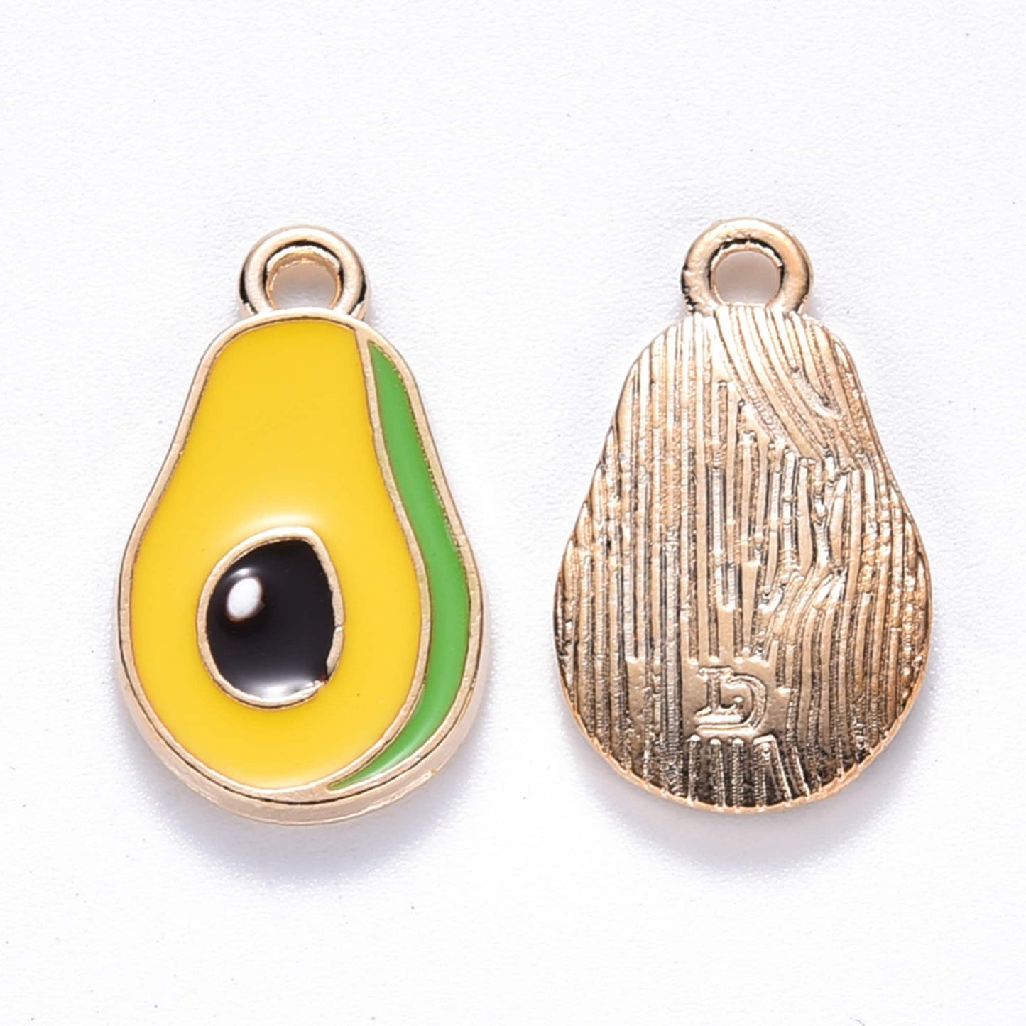 5|10pcs Avocado Enamel Charm Jewellery Pendant, Avocado Enamel Charm for Jewelry Making DIY Jewelry Accessories, Enamel Fruit Charms