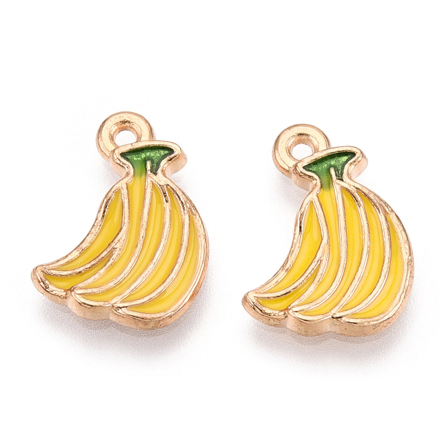5|10pcs Bananas Enamel Charm Jewellery Pendant, Banana Enamel Charm for Jewelry Making DIY Jewelry Accessories, Bananas Enamel Fruit Charms
