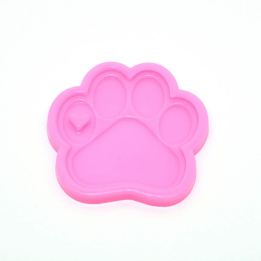 Paw Print Silicone Mould for Keychains, Pawprint Epoxy Resing Key Ring Mold, Paw Keyring Silicone Mold, Resin Crafts, Resin Supplies