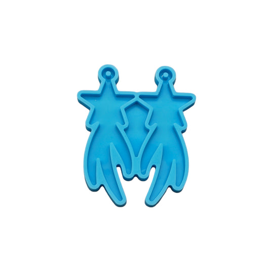 Shooting Star Earrings Mould, Star Statement Earring Silicone Mold, Pendant Epoxy Resin Mould, Jewellery Polymer Clay Tool, UV Resin Mold